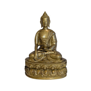 Bouddha en bronze du XIXe siècle avec des restes d'or 24 carats – lot 087