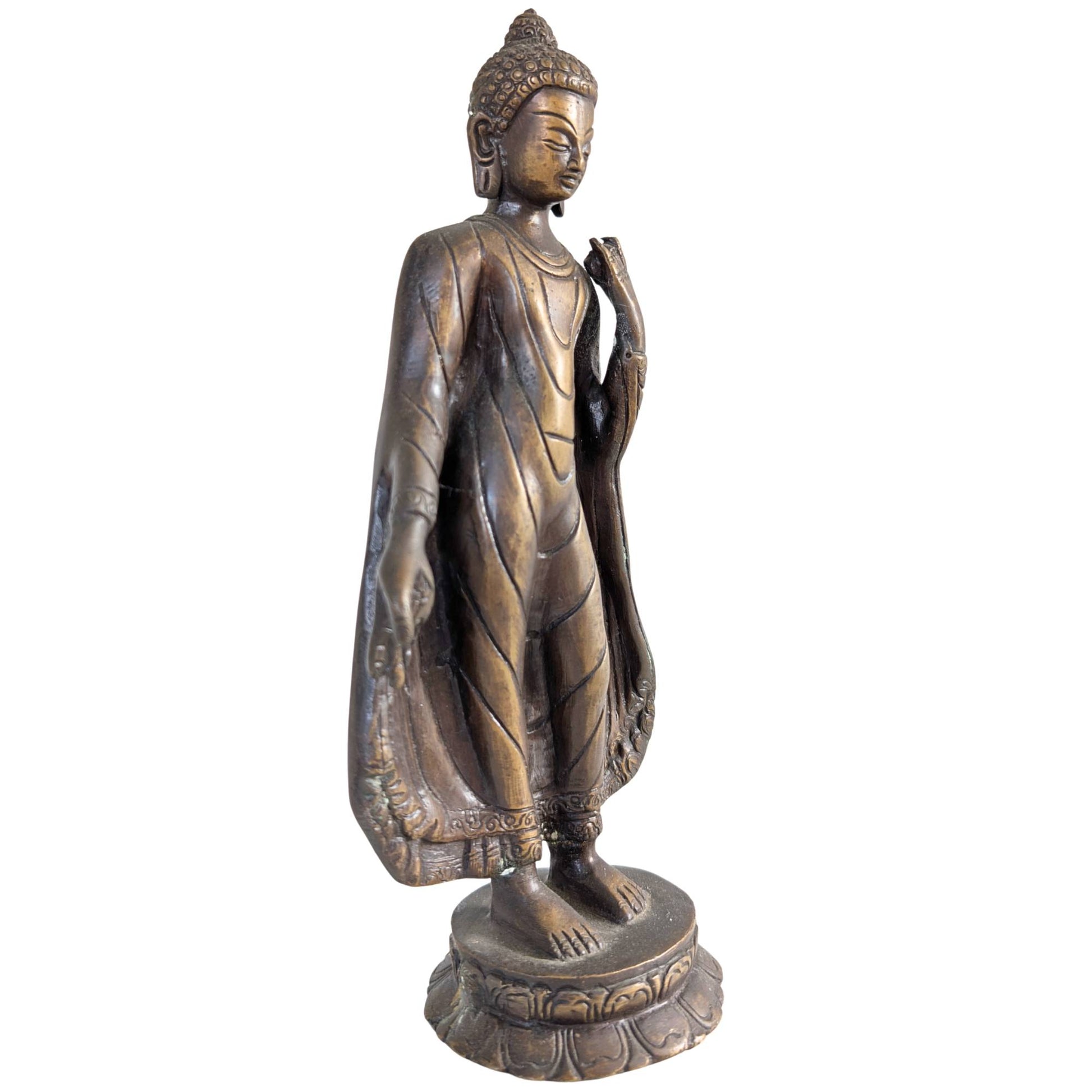 Bronze Buddha in the Vitarka mudra, a symbol of education and discussion.