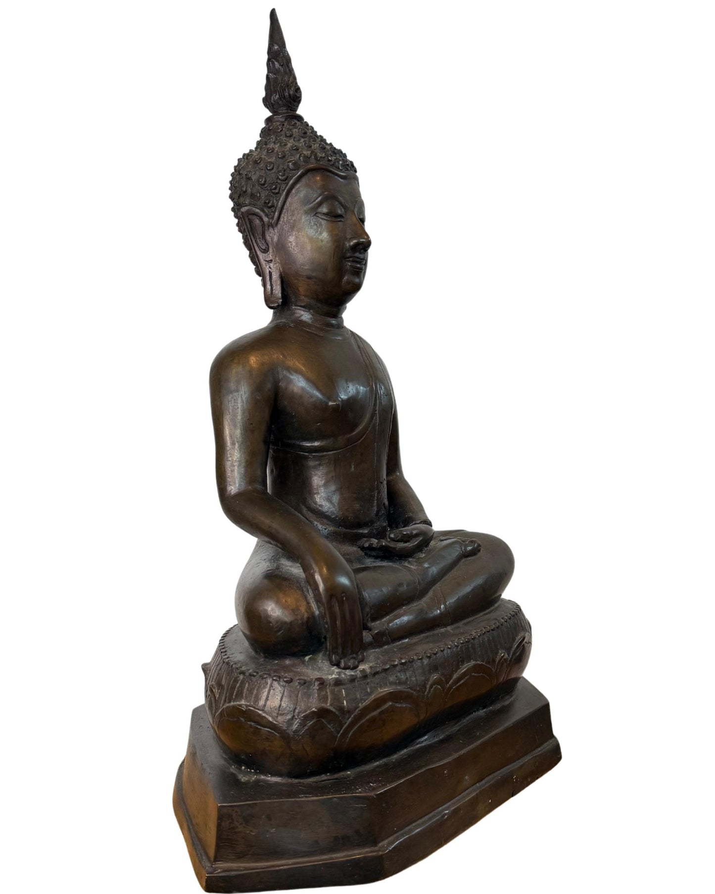 Large bronze Buddha statue Thailand meditation and decoration