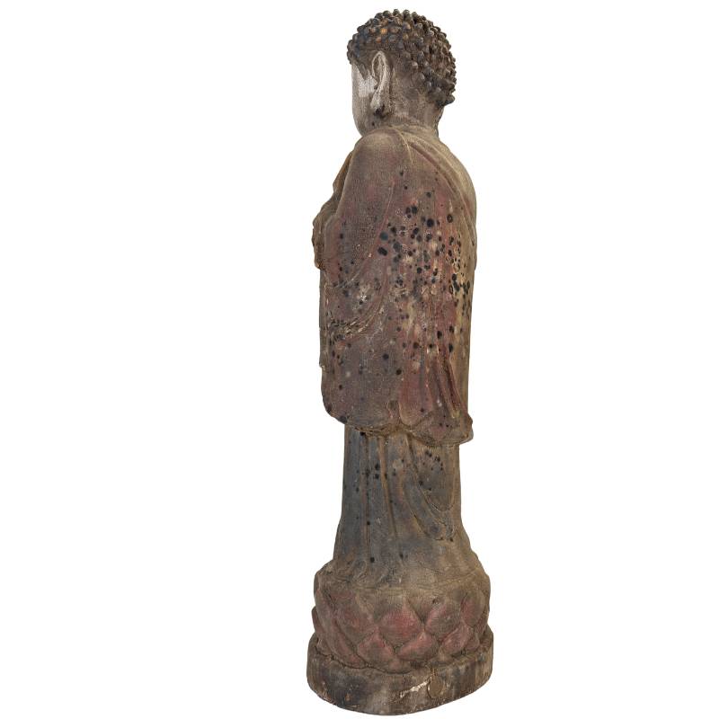 Wooden Buddha statue from China, Qing period antique