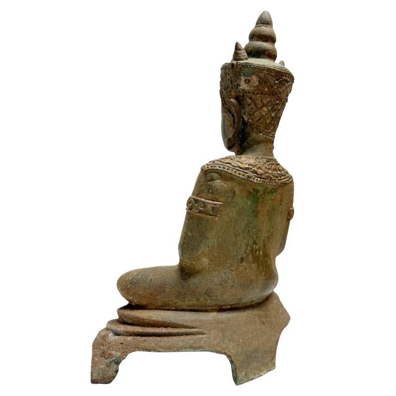 buddha bronze antique appearance patina detail surface
