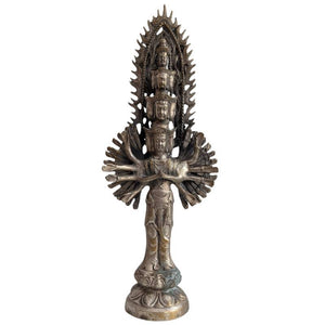 Guanyin (Avalokiteshvara) chinoise à mille bras et à multiples têtes – Période Qing LOT 127