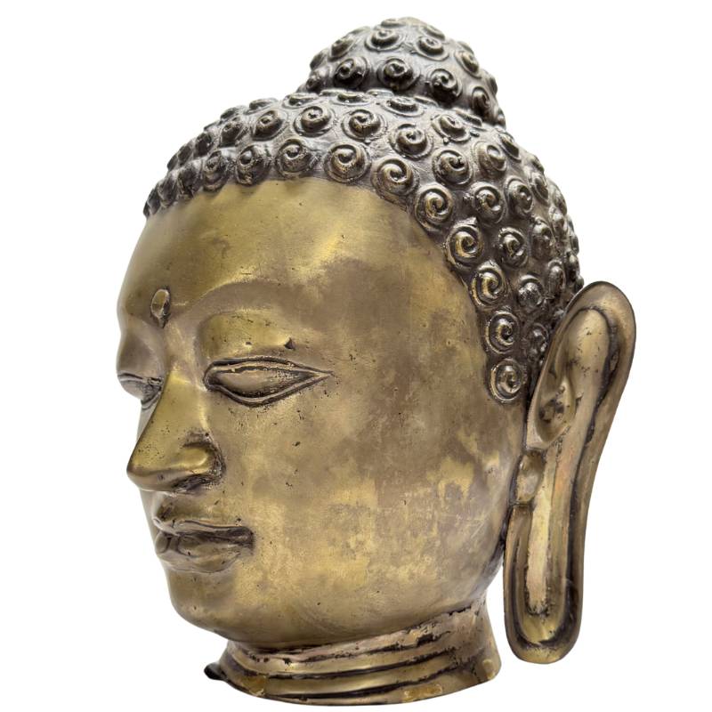 Bronze Buddha head authentic Buddha statue Southeast Asia