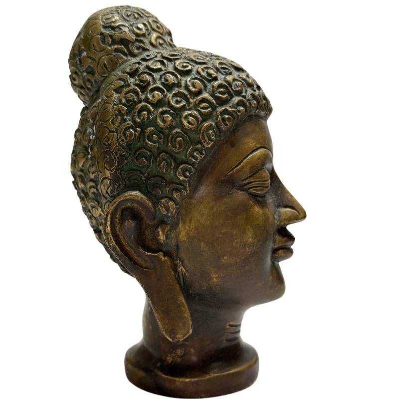 Buddha head bronze India Buddhist sculpture