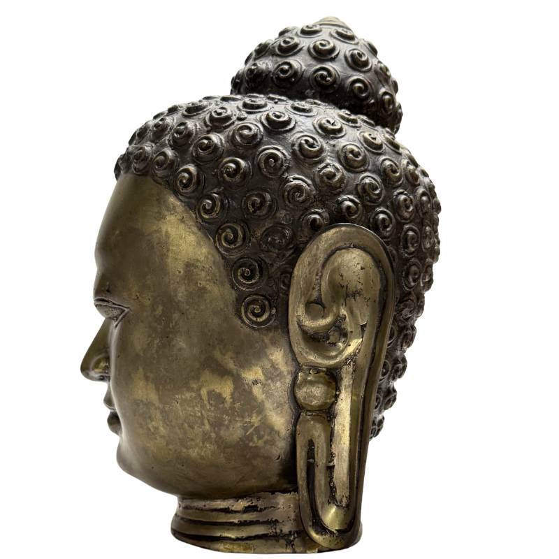 Buddha head bronze ritual use Buddhist art Asia