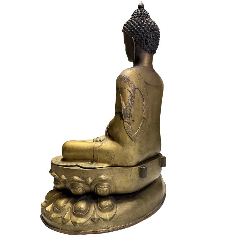 Bronze Buddha from Ladakh, 17th to 18th century, temple object