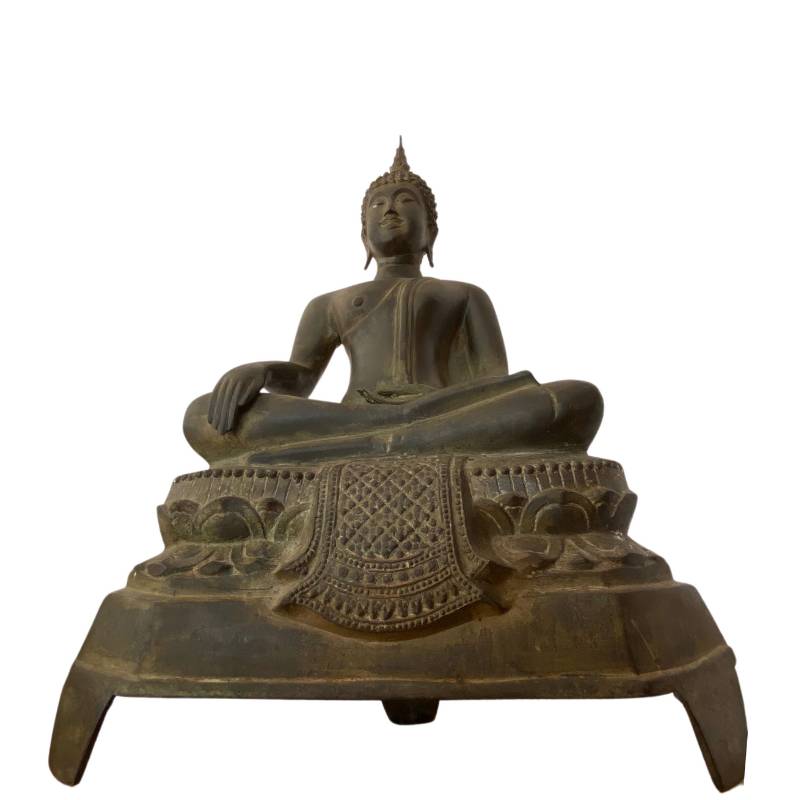 Thai Buddha statue with deep natural patina