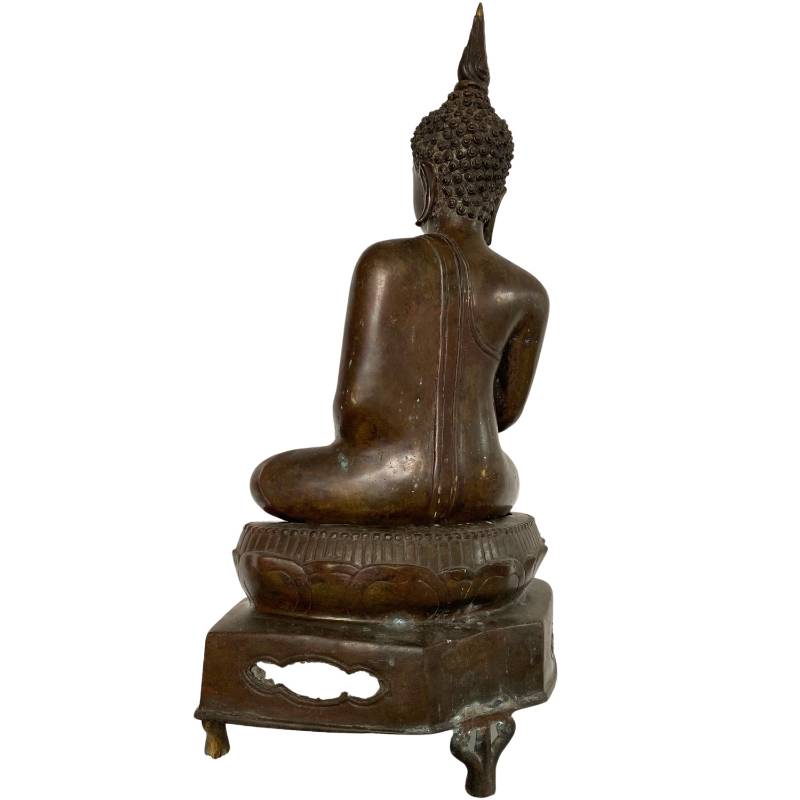 Buddha on lotus throne, bronze, Thailand, 19th century
