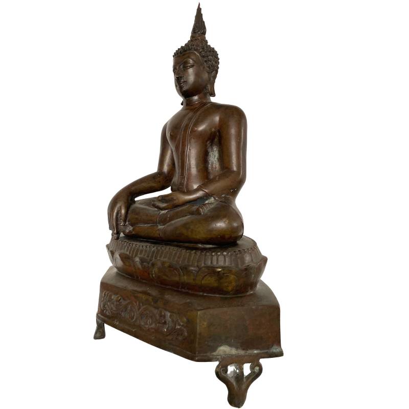 Buddha Thailand bronze seated meditation statue