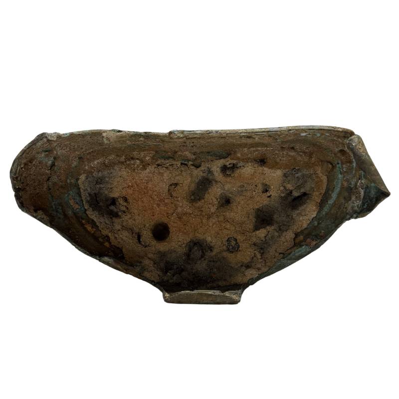Bronze Buddha statue, old patina, classic appearance, tranquil