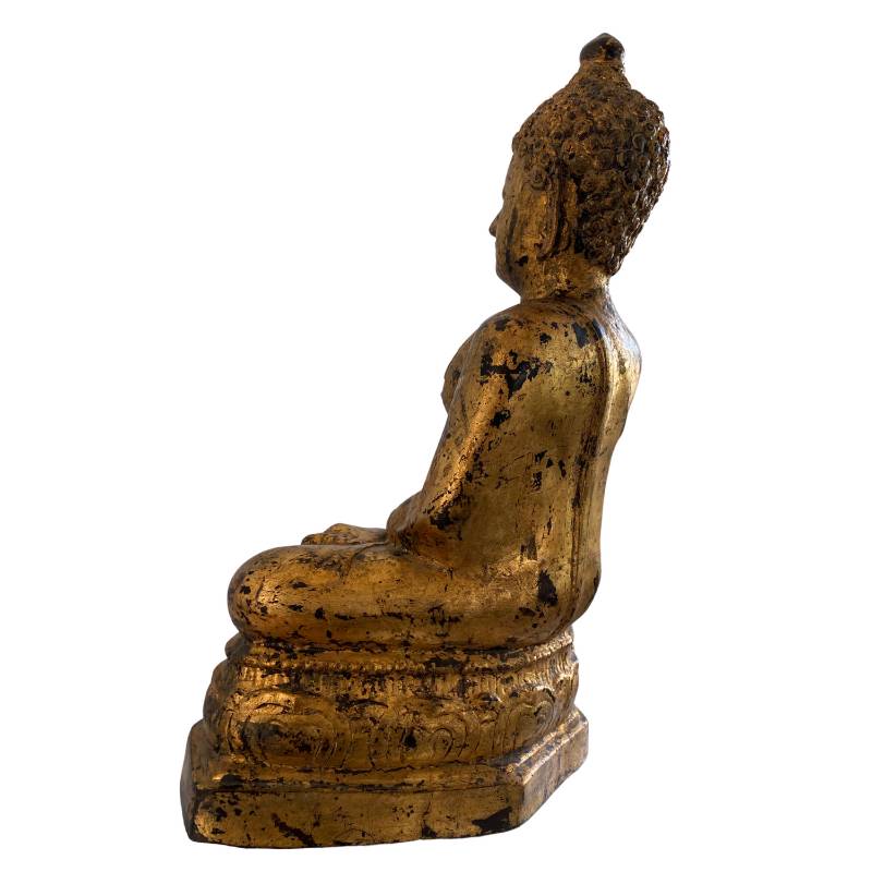 Burmese Mandalay Buddha statue in bronze with original gilding, Lot 159