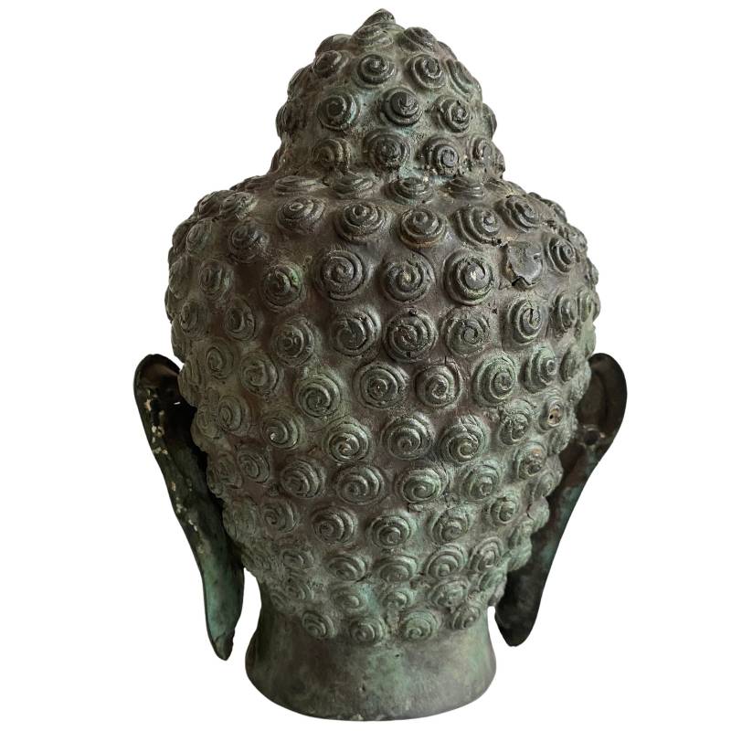 Bronze Buddha head from Thailand