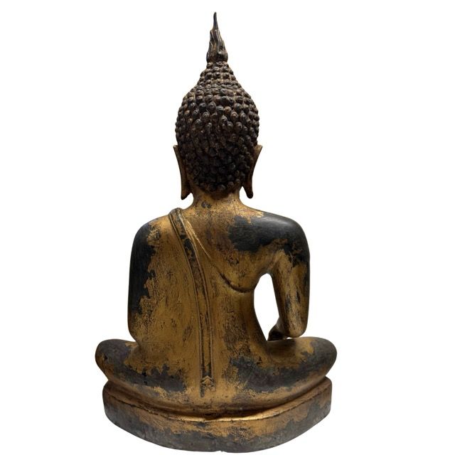 Buddhist statue from Thailand in bronze with an antique appearance