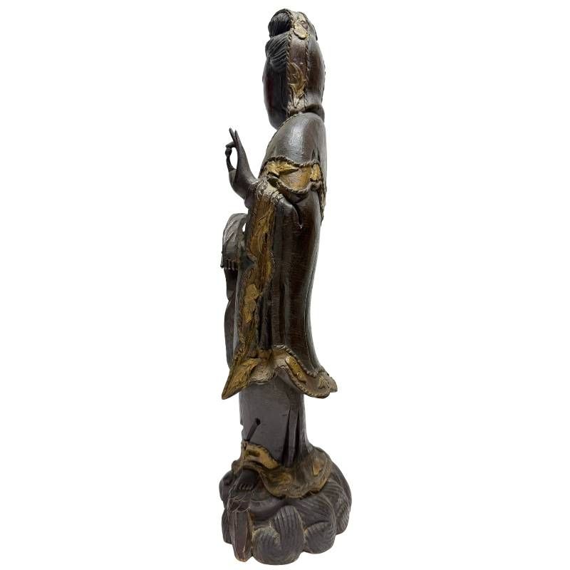 Buddhist wooden Guanyin statue from China