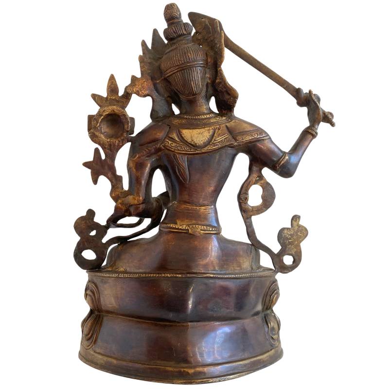 Buddhist Manjushri statue in bronze