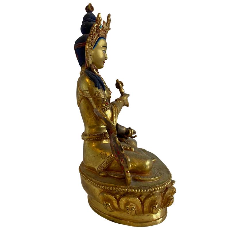 Buddhist White Tara statue from Nepal with gilding