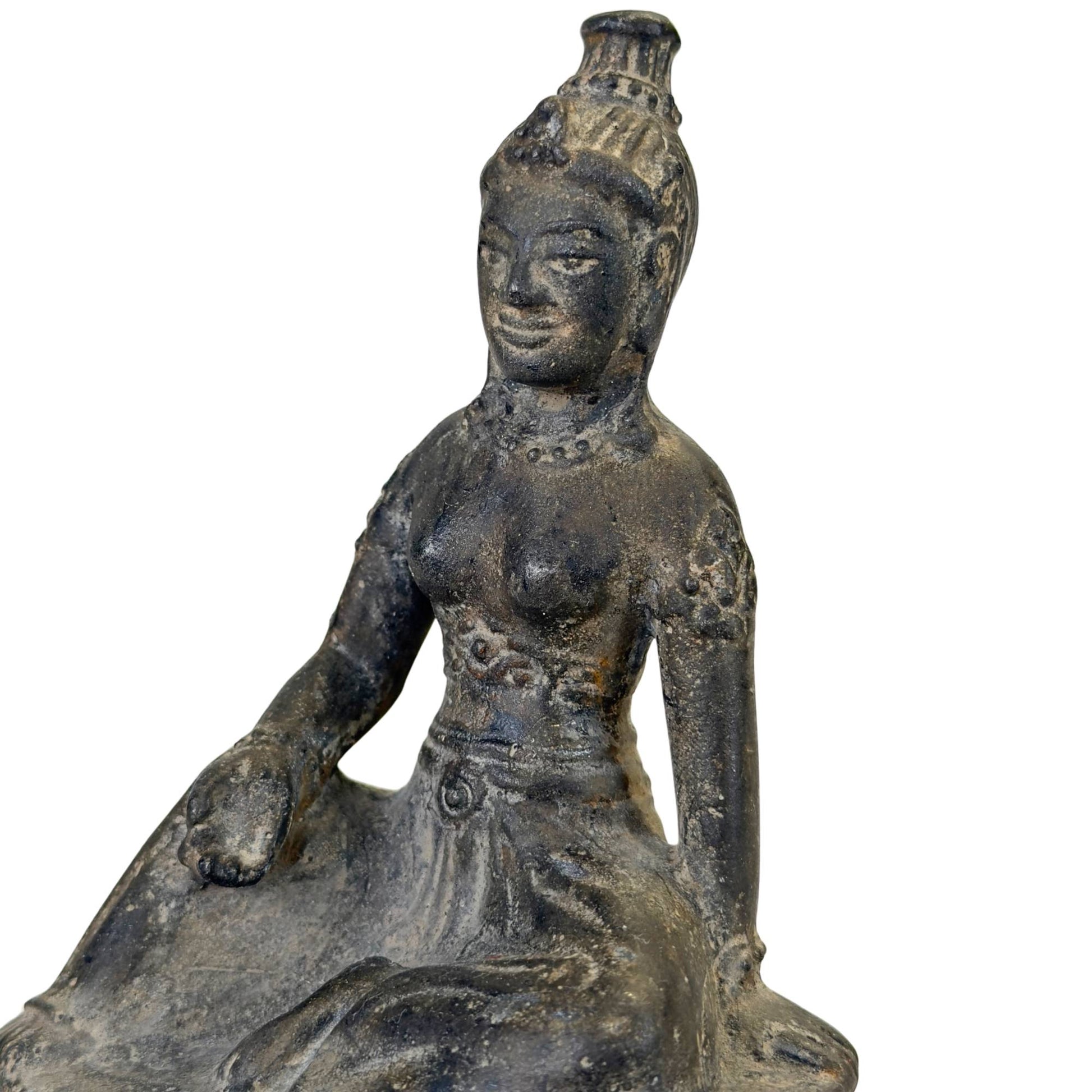 devotional bronze statue Buddhist goddess Southeast Asia