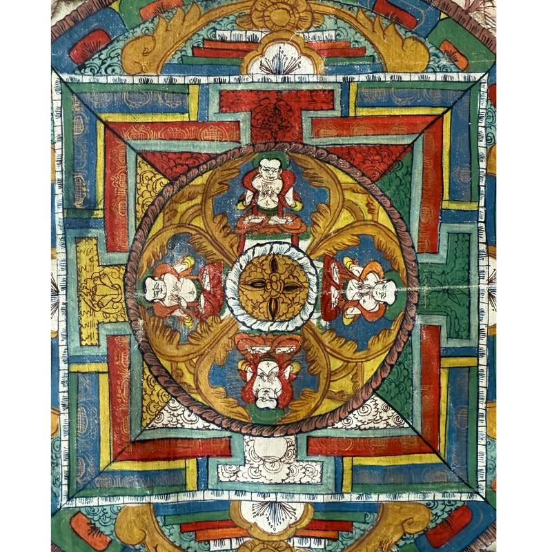 Buddhist thangka and devotional painting used for meditation and protection