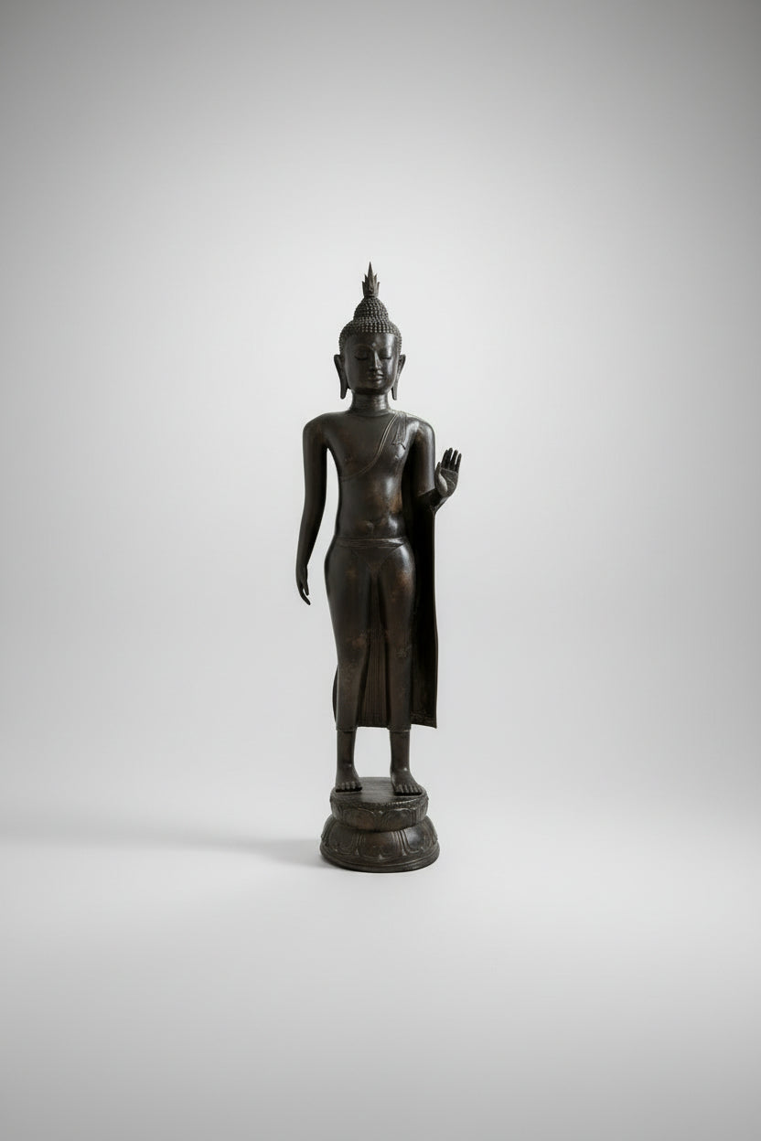 Detail of the protective Abhaya Mudra hand