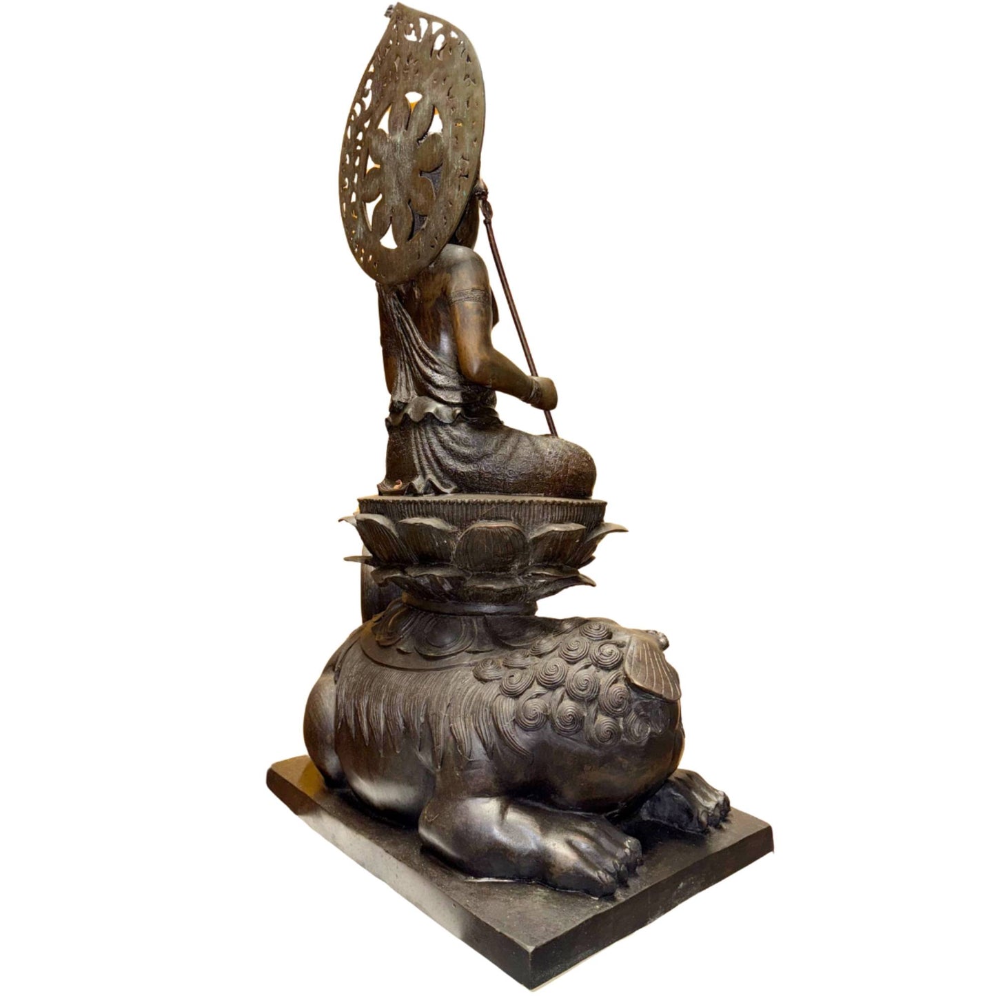 Bronze bodhisattva of wisdom for clear thinking, study, and spiritual focus