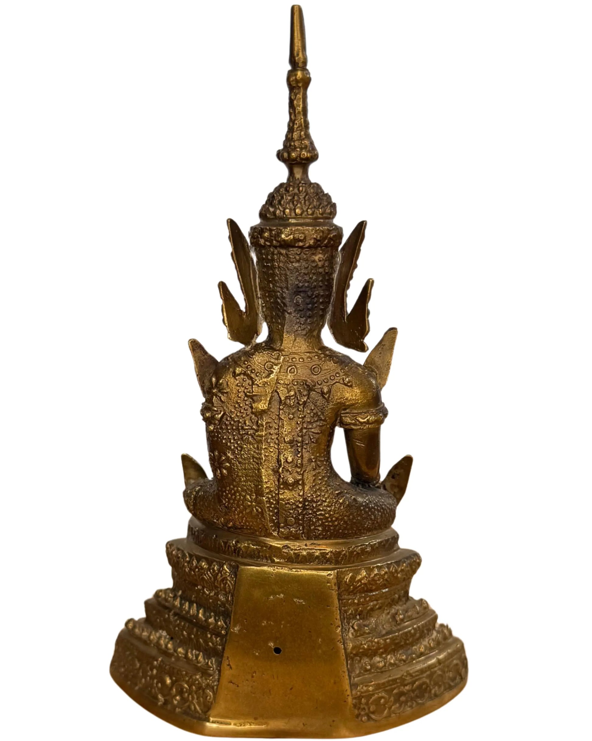 Back of bronze Buddha Thailand finish and shape