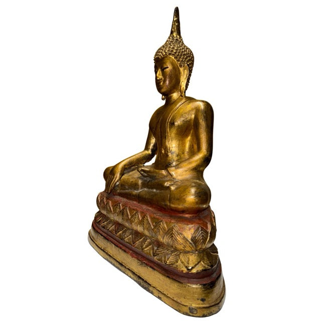 Bronze Buddha statue for meditation area, altar, yoga room, or quiet living space