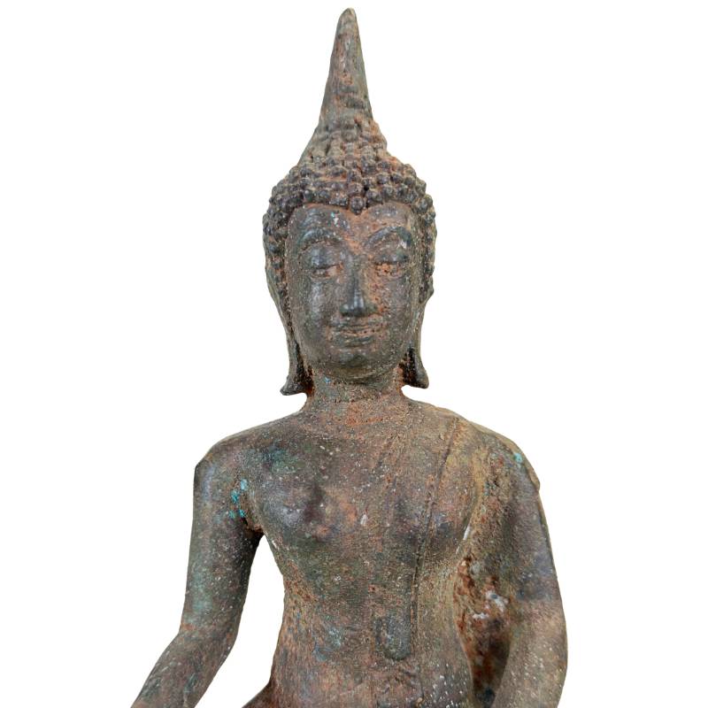 Bronze Buddha Thailand with authentic oxidation patina