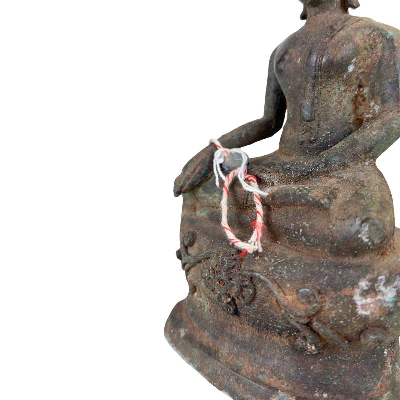 Bronze Buddha Thailand with authentic oxidation patina
