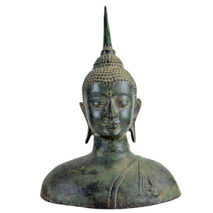 Bronze Bust of Buddha in Sukhothai style – Thailand, 20th century