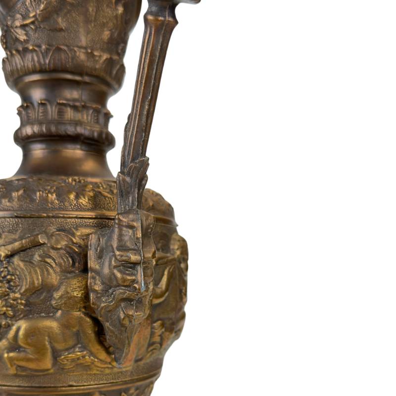 bronze ewer with warm patina and classic design