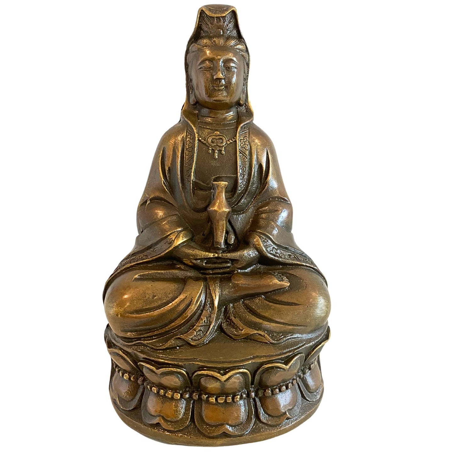 Bronze Guanyin figurine Bodhisattva of Compassion Chinese bronze