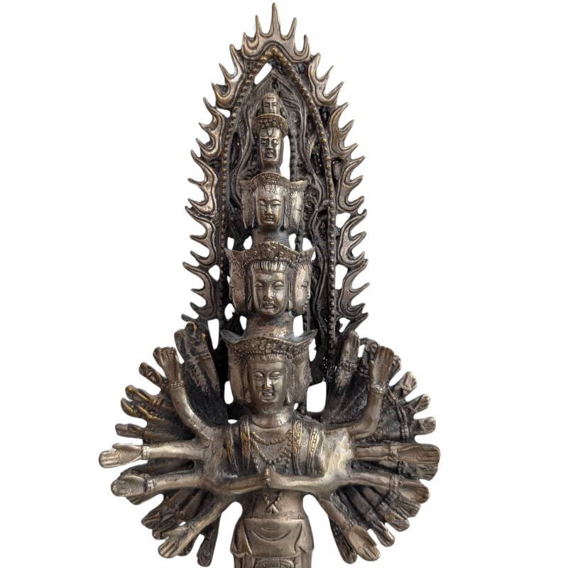 Bronze Guanyin Avalokiteshvara from China, Qing period