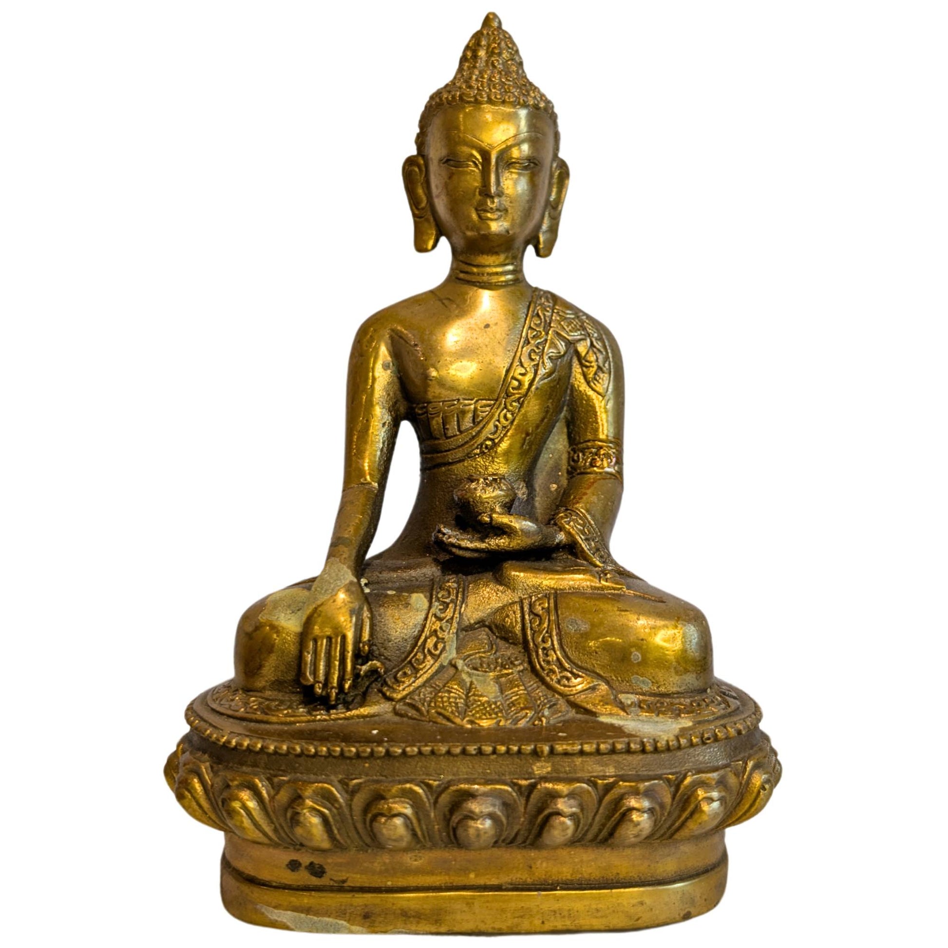 Bronze Medicine Buddha statue Bhaisajyaguru Nepal healing art