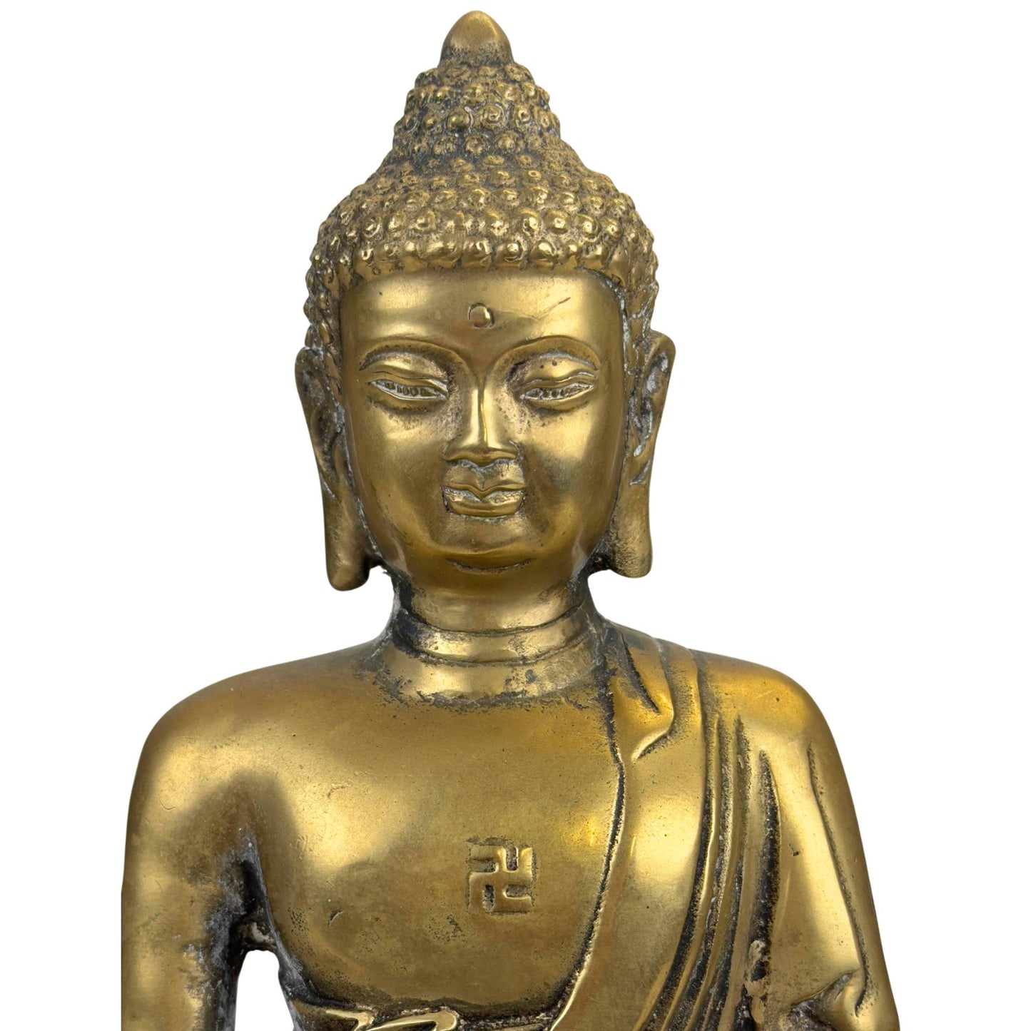 Bronze Medicine Buddha with gilding