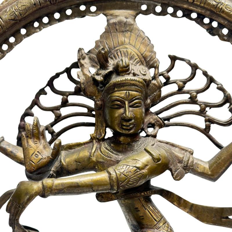 Bronze Nataraja Shiva statue in Indian temple style