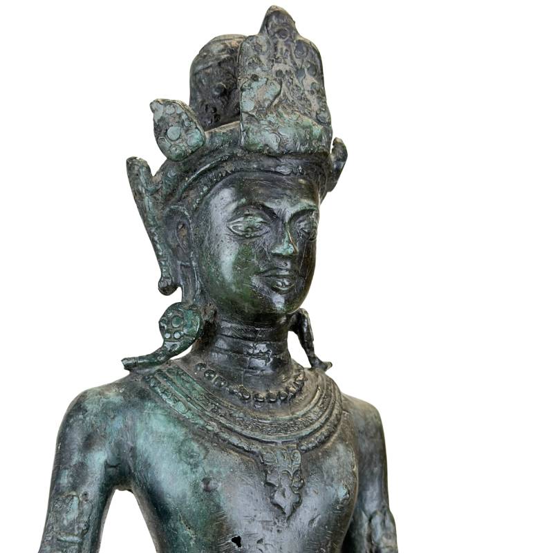 bronze sculpture temple figure from Southeast Asia