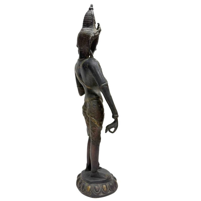 Authentic Tibetan-Himalayan bronze work of the goddess Tara.