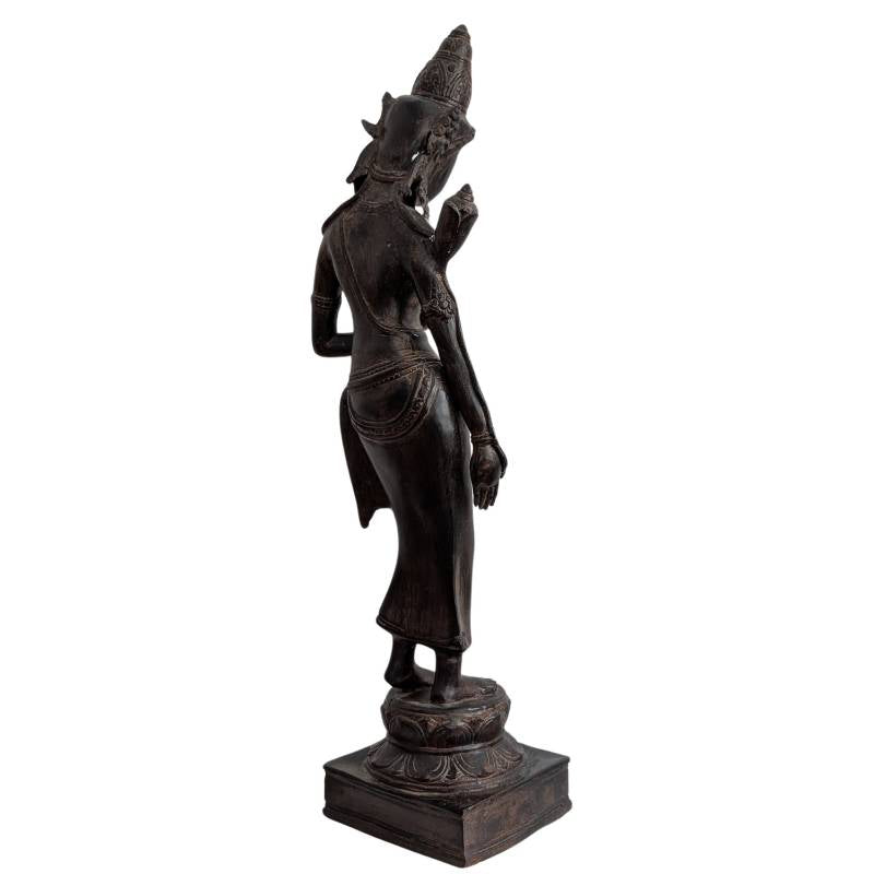Tara bodhisattva in bronze, Khmer Revival period, Southeast Asia