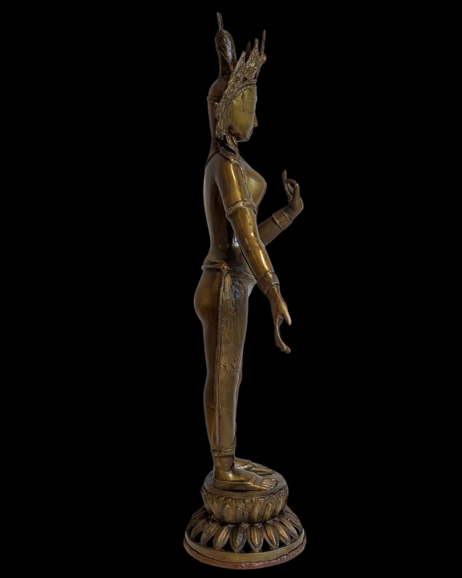 bronze Tara sculpture large format Buddhist decoration art object