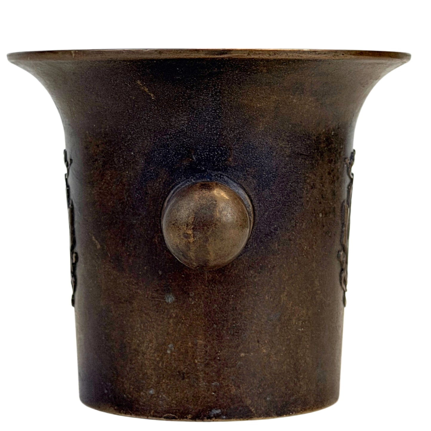 Crowned coat of arms on a late‑19th‑century bronze compass
