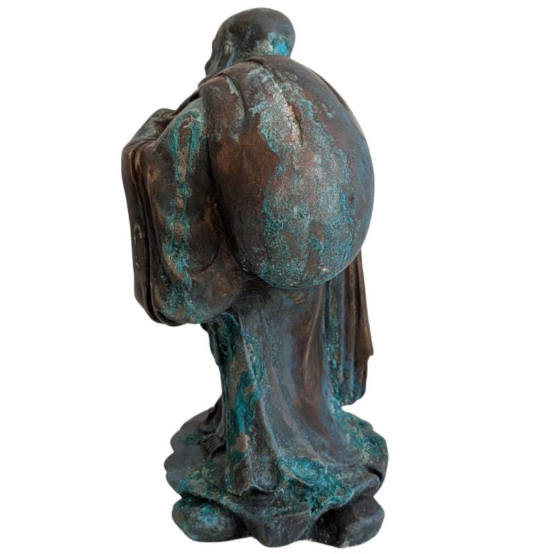 Bronze Budai statue from China with natural patina