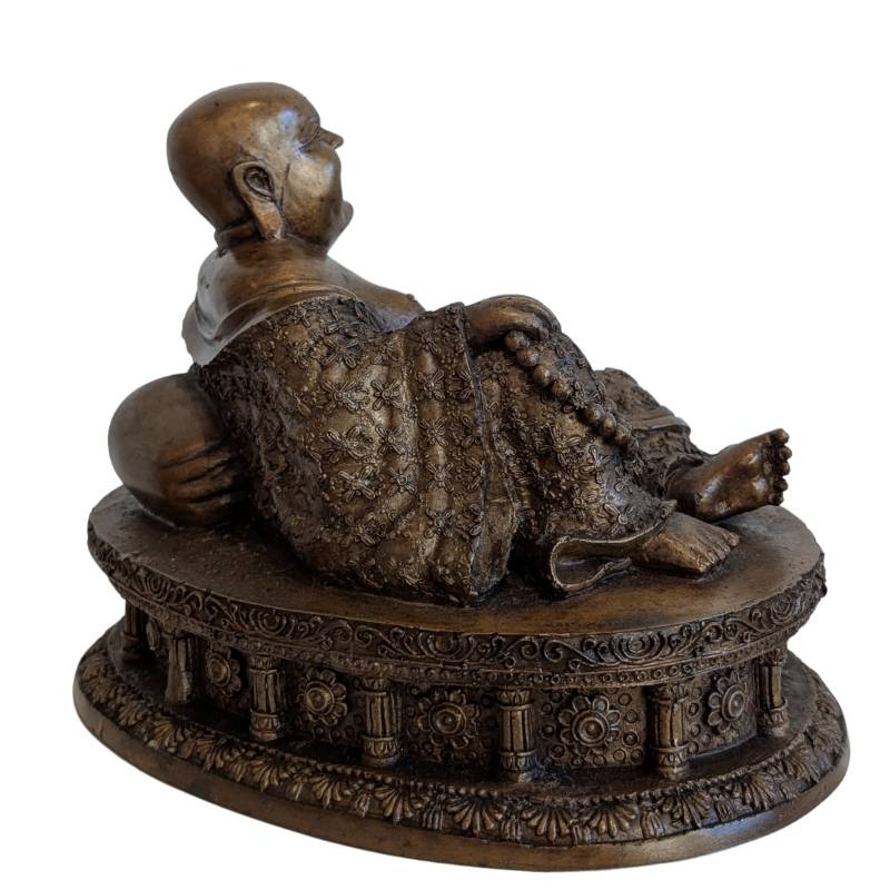 Bronze Budai statue as a traditional Chinese good luck charm