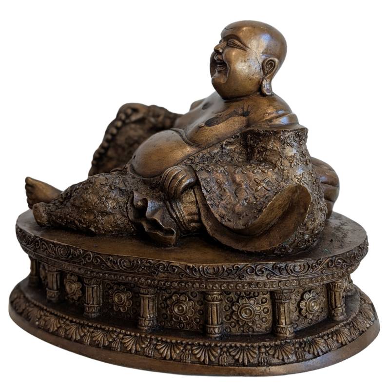 Bronze Budai as a Chinese symbol for happiness and prosperity