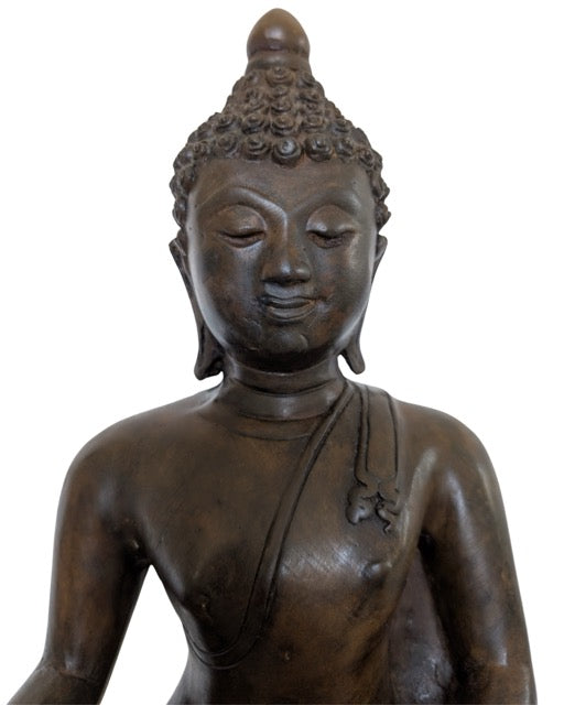 Large bronze Buddha statue for a harmonious Feng Shui interior.