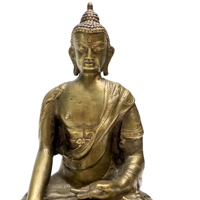 Chinese bronze Buddha statue with open base and traditional casting technique