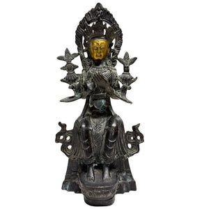 Maitreya, bodhisattva chinois en posture de dévotion – Bronze doré, lot 445