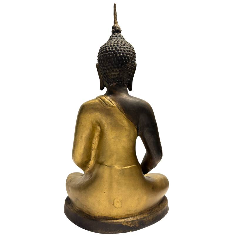 Chinese bronze Buddha in Dhyana Mudra, Yongle Revival style, temple version