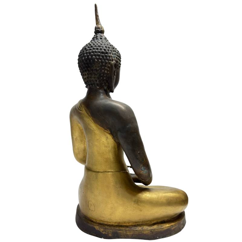 Chinese bronze Buddha in Dhyana Mudra with closed base, Yongle Style Revival