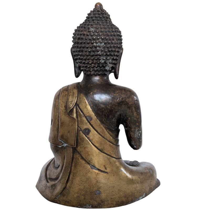 Seated Buddha in Vitarka mudra, bronze, from China