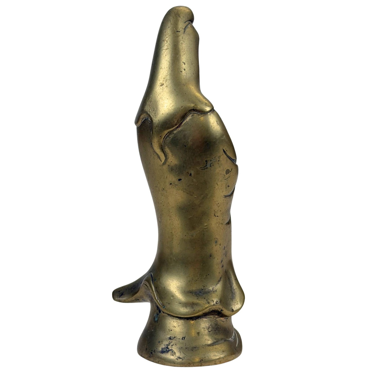 Side view of Chinese Guanyin with flowing robe lines
